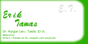 erik tamas business card