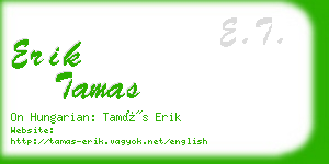 erik tamas business card